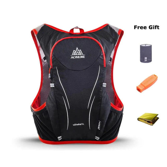 Mandotos running water bag backpack sports vest with hydration bladder and adjustable straps for outdoor exercise.
