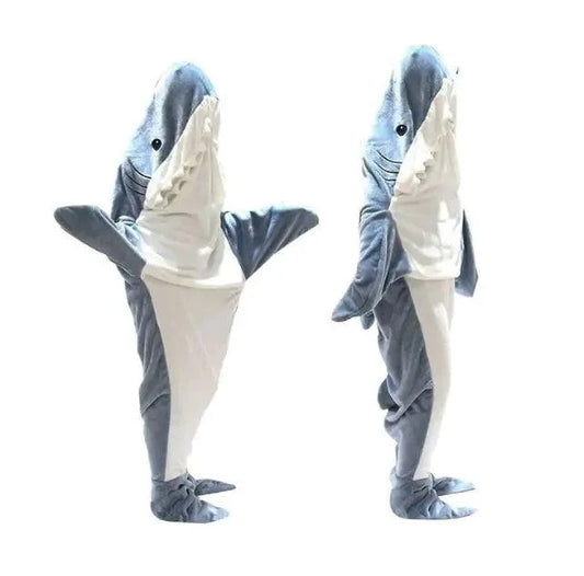 Mandotos Shark CosyWrap blanket for all ages, featuring a fun shark design, soft and cozy for comfortable wear.