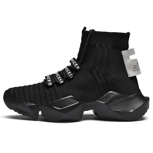Mandotos men's large size casual sports shoes with sock-inspired design, trendy and comfortable for everyday wear.