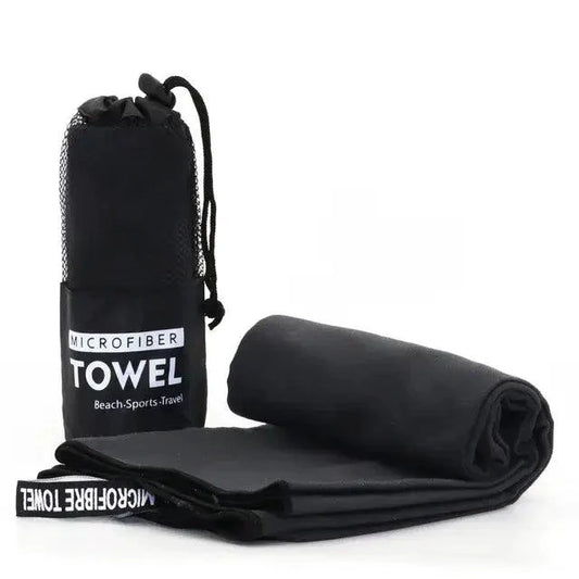 Mandotos Speedy Absorb Microfiber Towel spread out, showing soft, lightweight fabric ideal for quick drying and travel use.