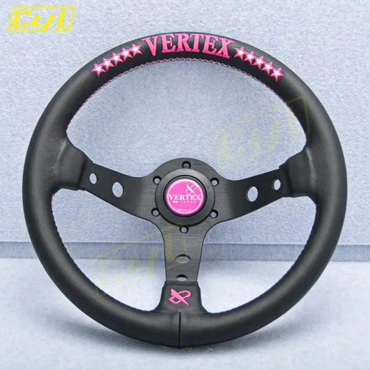Mandotos sports leather steering wheel with ergonomic grip and sporty design for enhanced driving experience.