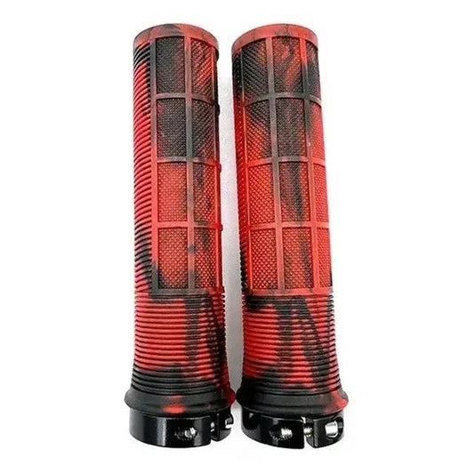 Mandotos TPR cyclist grips with textured surface for comfortable, secure hand grip on bike handlebars.