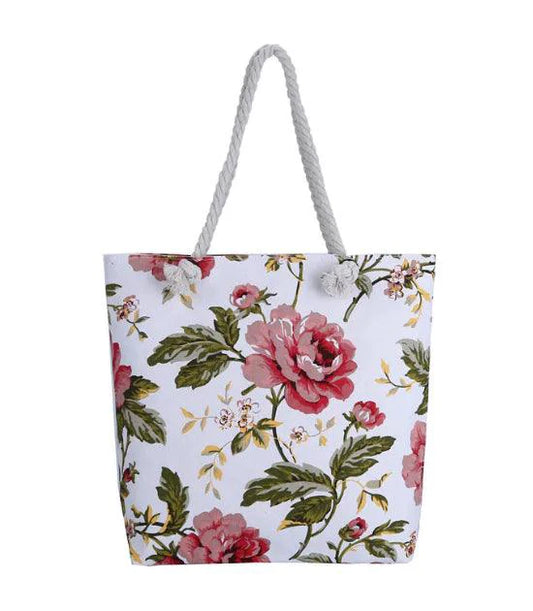 Twin-sided artistic canvas bag by MANDOTOS, featuring vibrant painted designs on durable fabric, perfect for everyday use.