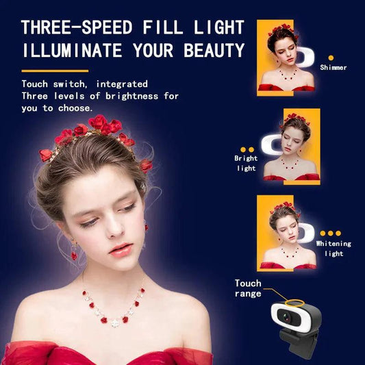 Mandotos Ultra-Clear 4K Mini Webcam showing its compact design and lens for high-resolution video streaming.