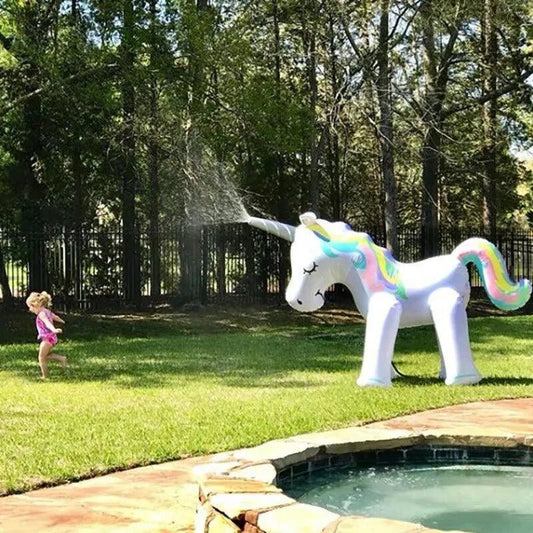 Mandotos Unicorn Magic Water Sprayer with colorful unicorn design and playful details, ideal for kids' outdoor fun.