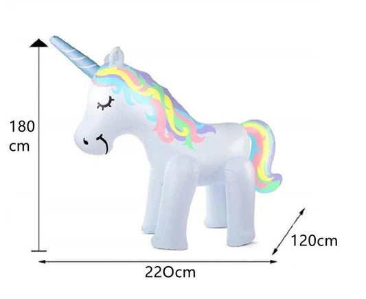 Mandotos Unicorn Magic Water Sprayer featuring a colorful unicorn design, perfect for fun and cooling off on hot days.
