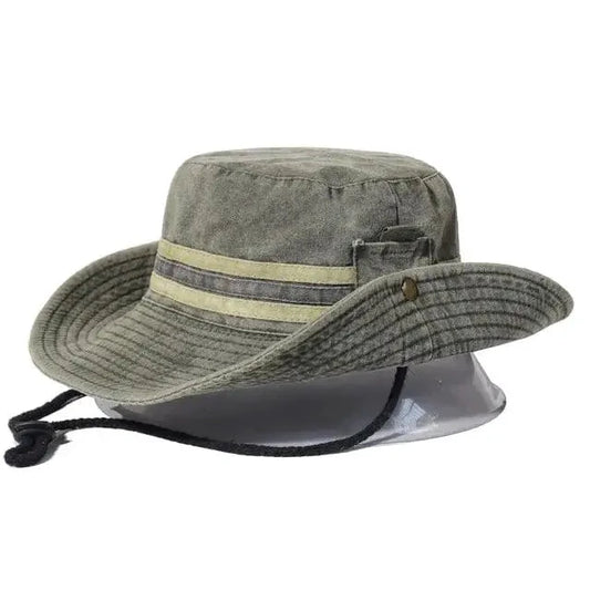 Mandotos unisex summer outdoor hat with wide brim and breathable fabric, ideal for sun protection and casual outdoor activities.