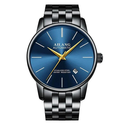Men's automatic mechanical watch by MANDOTOS with a sleek design and stainless steel band.