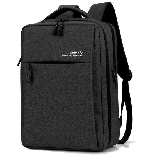 Mandotos waterproof and shockproof rechargeable backpack designed for laptops, with durable material and secure compartments.