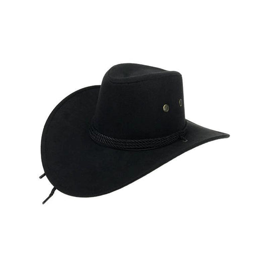 Mandotos Western cowboy hat with wide brim and leather band, ideal for outdoor and western-style wear.