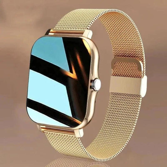 Mandotos Y13 smart watch with pedometer, heart rate monitor, Bluetooth call function, and fitness tracking on a sleek black band.