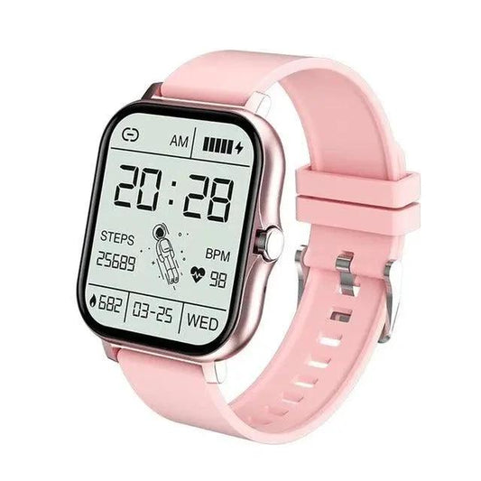 MANDOTOS Y13 Smart Watch with pedometer, heart rate monitor, Bluetooth call function, and fitness tracking features.