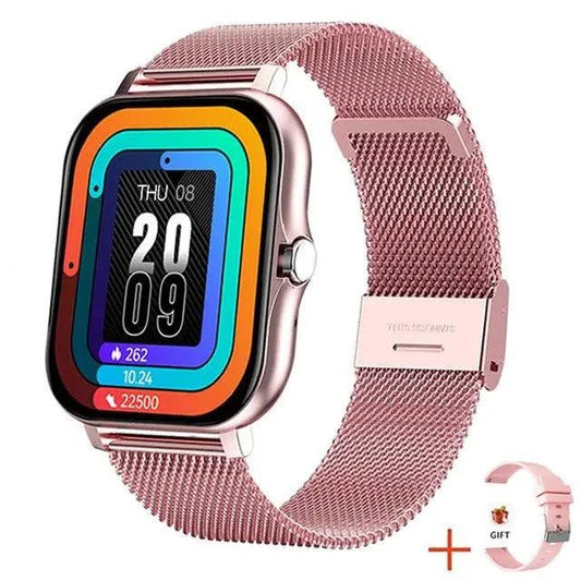 Mandotos Y13 smart watch with pedometer, heart rate monitor, Bluetooth call functionality, fitness tracking, and sleek design.