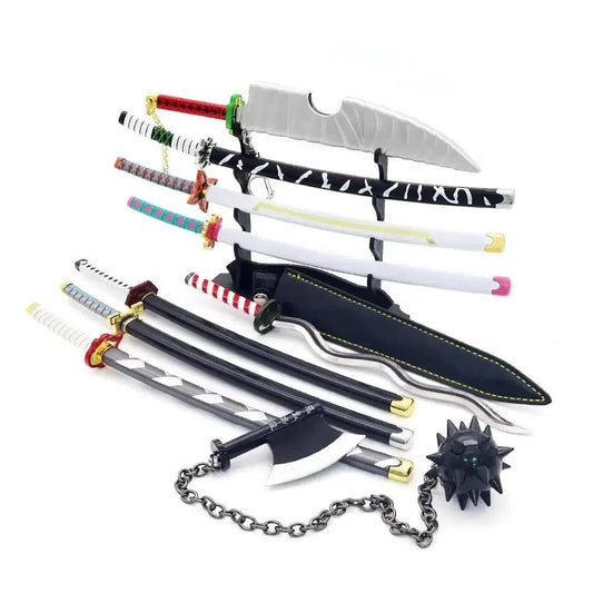 Mandotos Zenitsu Agatsuma katana toy with detailed yellow and black hilt and blade, perfect for anime fans and collectors.