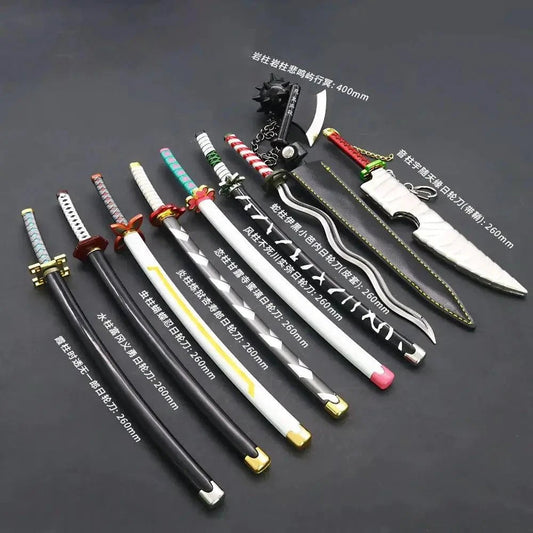 Mandotos Zenitsu Agatsuma katana toy with detailed handle and blade, perfect for cosplay or display.