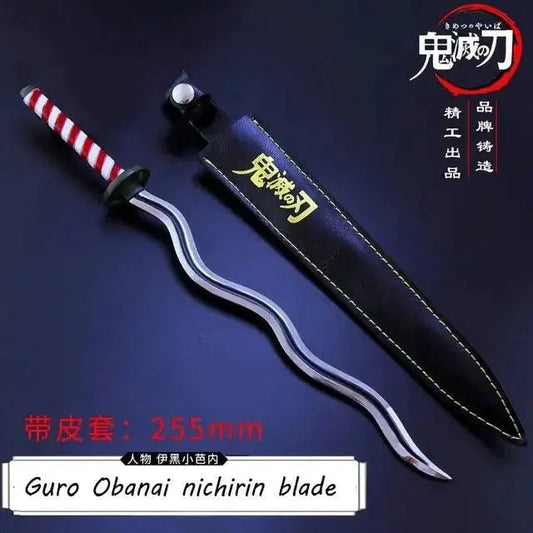 Mandotos Zenitsu Agatsuma katana toy with yellow and black handle, detailed blade, perfect for anime fans and collectors.
