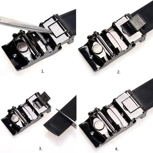 Men Automatic Buckle Belts New Fashion Brand Designer Dragon Leather Belts for Business Men Luxury Black Strap Waistband - MANDOTOS