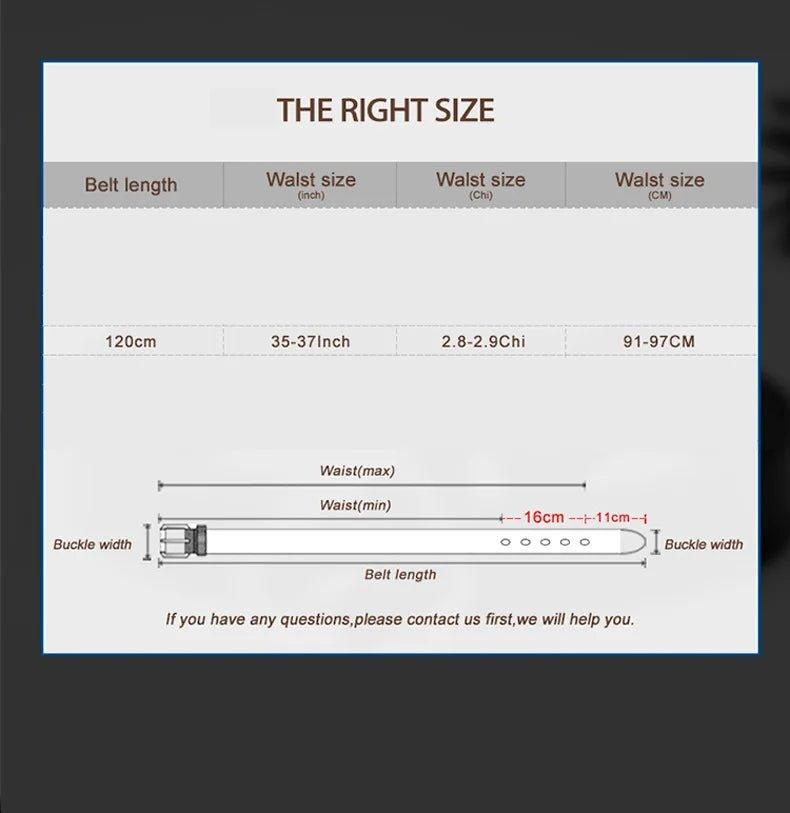 Men Leather Belt Metal Car Automatic Buckle Work Belt High Quality Men 120cm Leather Belt Business - MANDOTOS