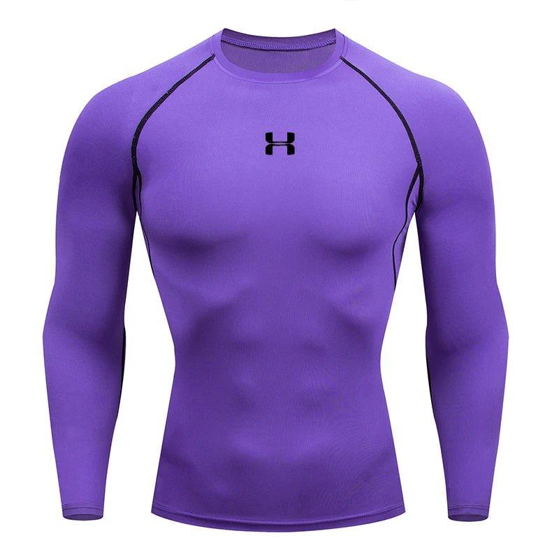 Men Running Compression T-shirt Long sleeves Sport Tees Gym Fitness Sweatshirt Male Jogging Tracksuit Homme Athletic Shirt Tops - MANDOTOS