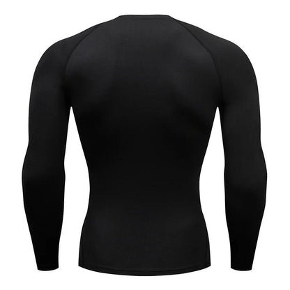 Men Running Compression T-shirt Long sleeves Sport Tees Gym Fitness Sweatshirt Male Jogging Tracksuit Homme Athletic Shirt Tops - MANDOTOS