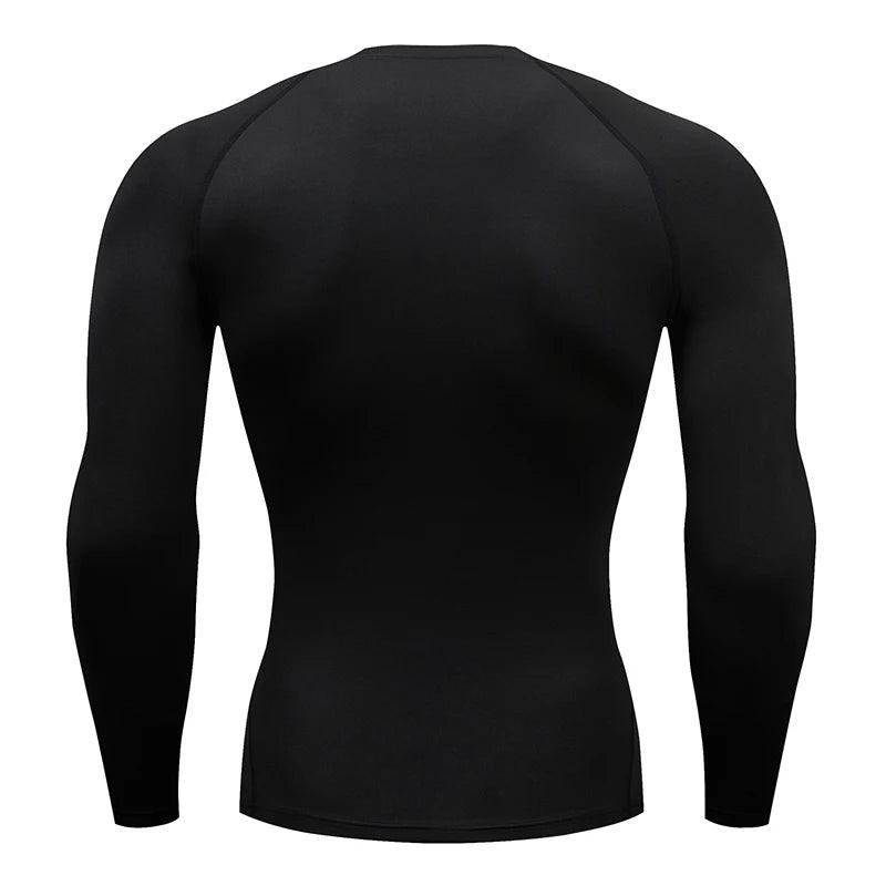 Men Running Compression T-shirt Long sleeves Sport Tees Gym Fitness Sweatshirt Male Jogging Tracksuit Homme Athletic Shirt Tops - MANDOTOS