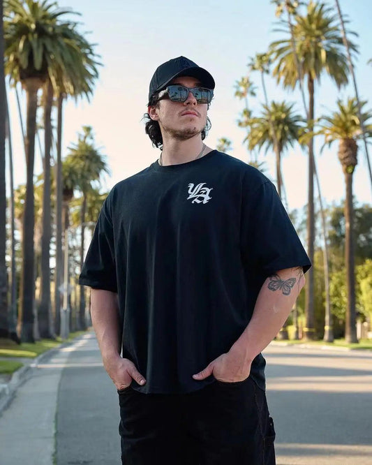 Men T-shirts Summer New Sports Leisure Cotton Round Neck Fashion Loose And Comfortable Clothing Gym Running Shirts man - MANDOTOS