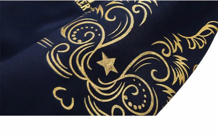 Men's autumn and winter sports set hooded casual cardigan jacket outdoor thickened warm sports shirt+pants two-piece set -