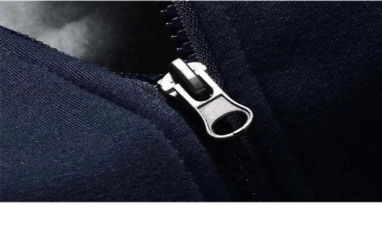 Men's autumn and winter sports set hooded casual cardigan jacket outdoor thickened warm sports shirt+pants two-piece set -