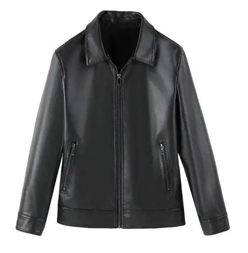 Men's Autumn-Winter Leather Sports Jacket - MANDOTOS