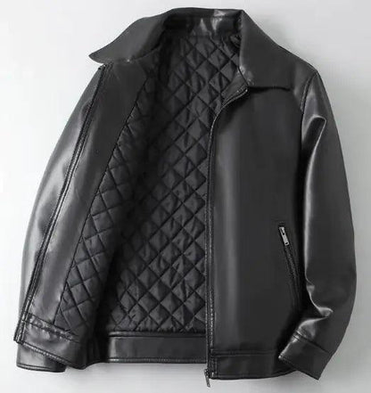 Men's Autumn-Winter Leather Sports Jacket - MANDOTOS
