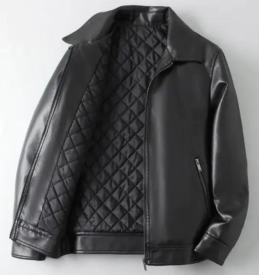 Men's Autumn-Winter Leather Sports Jacket - MANDOTOS