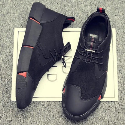 Men's Chic Leather Sneakers - MANDOTOS
