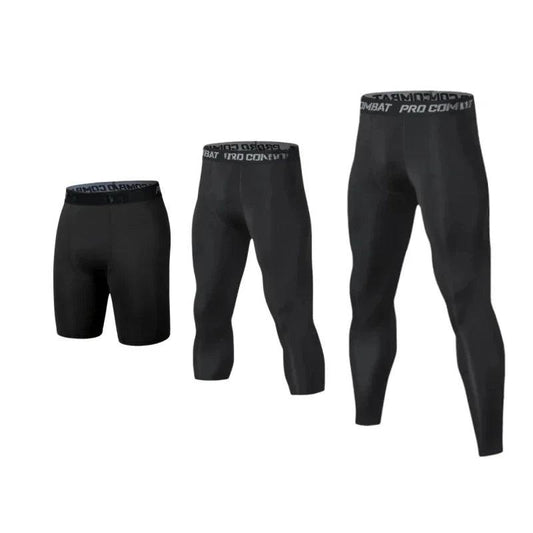 Mens Compression Pants Tights Cool Dry Leggings Sports Baselayer Running Tights Athletic Workout Active Shorts - MANDOTOS