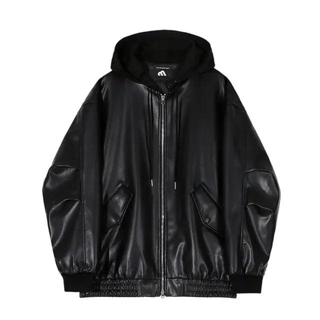 Men's Hooded Leather Jackets - MANDOTOS