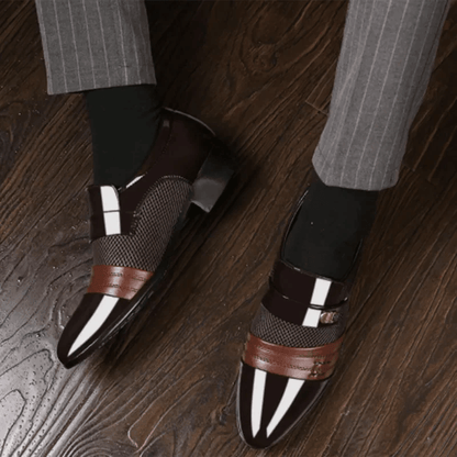 Men's Luxury Leather Loafers - MANDOTOS