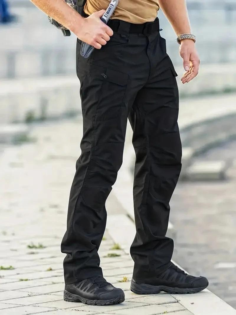 Men's Outdoor Multi Functional Tactical Pants, Multi Pocket Outdoor Hiking Sweatpants, Water-repellent, wear-resistant - MANDOTOS
