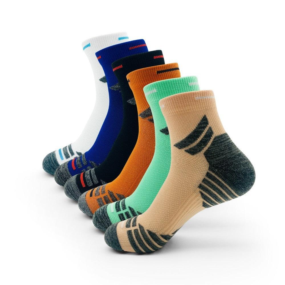 Men's Padded Ankle Socks, 6 Pairs In A Pack. Sports Running Socks. Men's And Women's Round-neck Running Socks - MANDOTOS