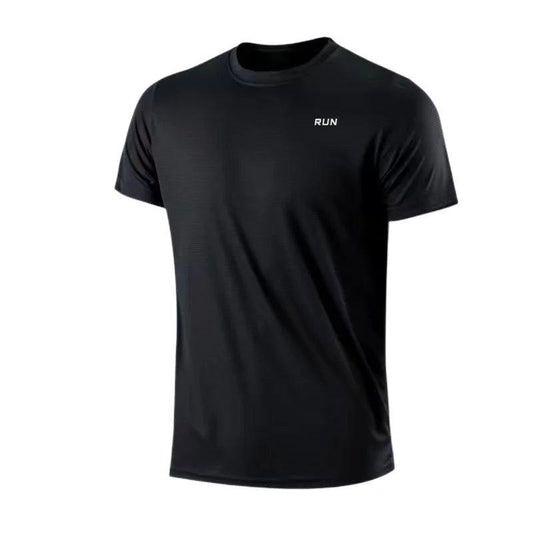 Men's Quick Dry Short Sleeve Gym Running Moisture Wicking Round Neck T-Shirt Training Exercise Gym Sport Shirt Tops Lightweight - MANDOTOS