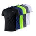 Men's Quick Dry Short Sleeve Gym Running Moisture Wicking Round Neck T-Shirt Training Exercise Gym Sport Shirt Tops Lightweight - MANDOTOS