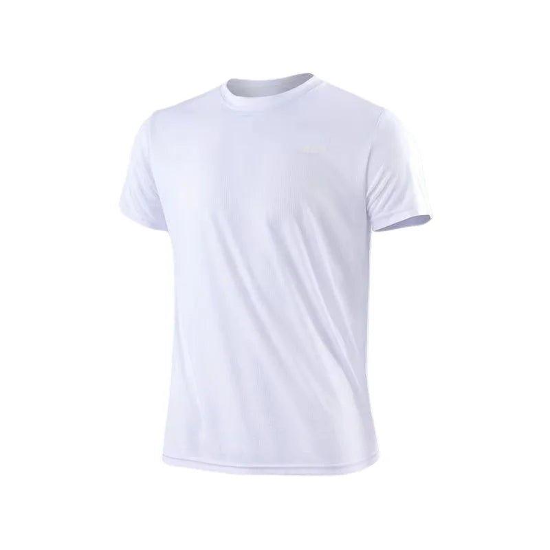 Men's Quick Dry Short Sleeve Gym Running Moisture Wicking Round Neck T-Shirt Training Exercise Gym Sport Shirt Tops Lightweight - MANDOTOS