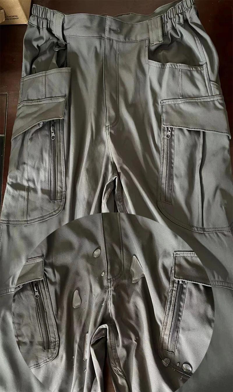 Men's Spring Autumn Tactical Cargo Elastic Pants Combat Trekking Hiking Camping Climbing Run Sport Cycling Work Outdoor Trousers - MANDOTOS