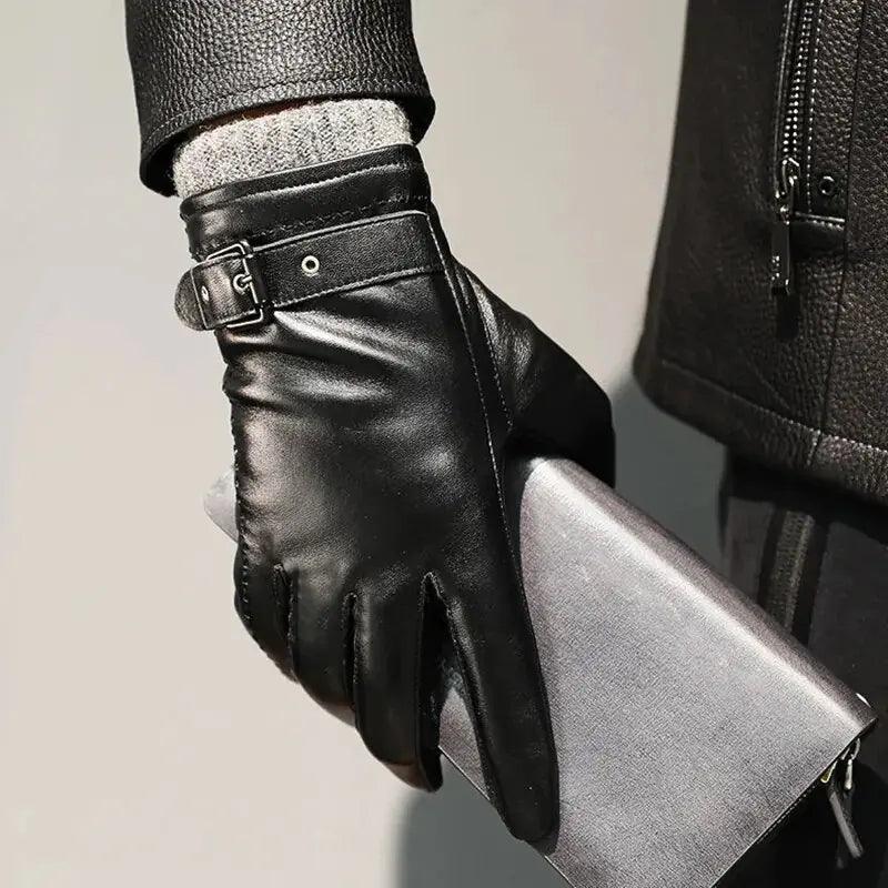 Men's Winter Leather Gloves - MANDOTOS
