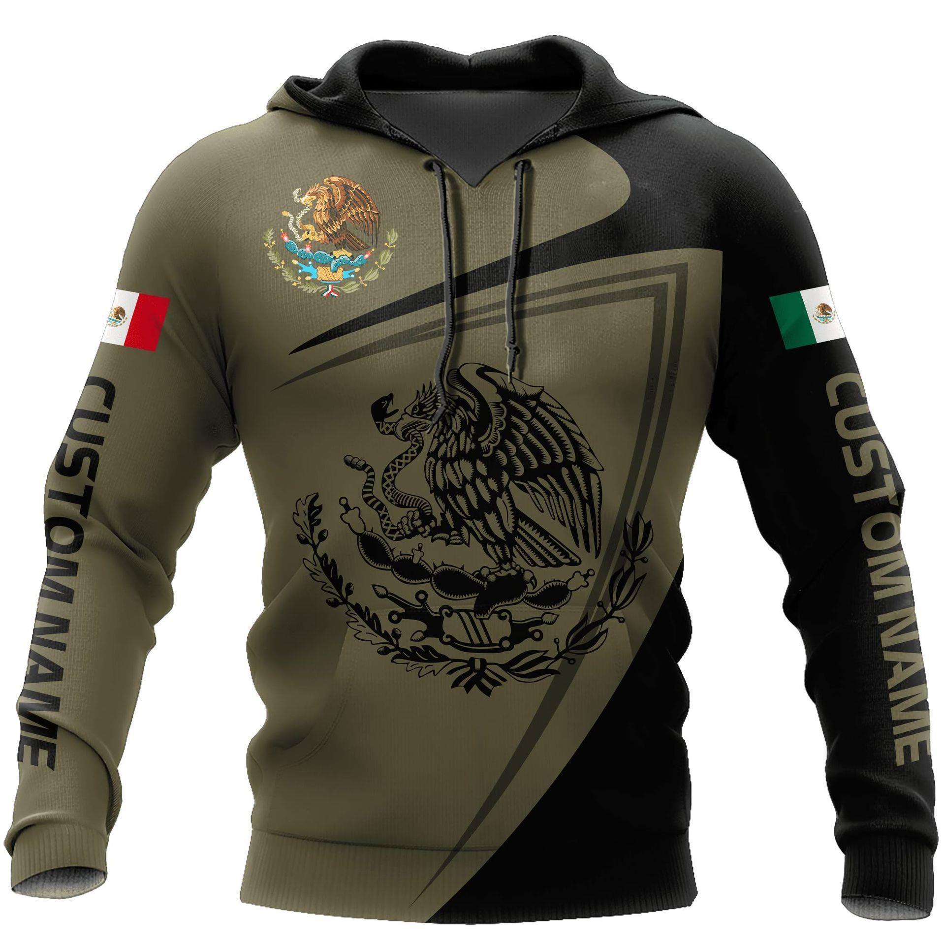 Mexico 3d Printing Flag Of Mexico Eagle Men Pullover Hoodie - MANDOTOS
