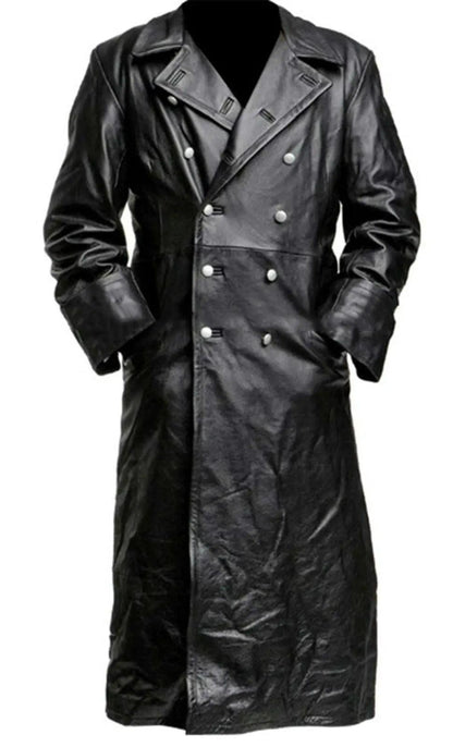 Midnight Leather Trench - MANDOTOS