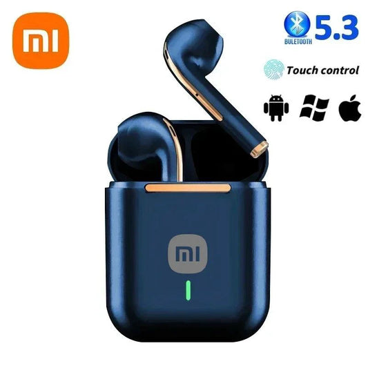 Xiaomi J18 True Wireless Earbuds with noise cancelling, HiFi stereo sound, in-ear design, waterproof, with built-in microphone.