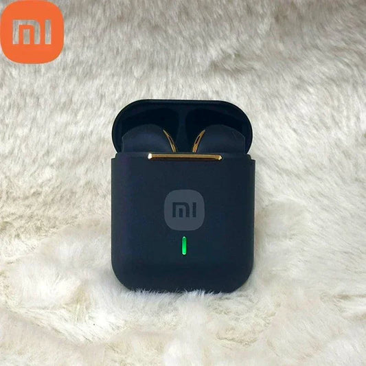 Xiaomi J18 true wireless earbuds with noise cancelling, HiFi stereo sound, microphone, waterproof design, in-ear fit.