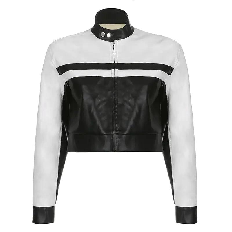 Mosaic Leather Jacket - MANDOTOS