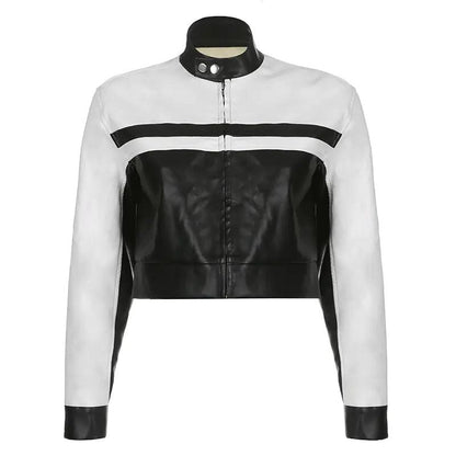 Mosaic Leather Jacket - MANDOTOS