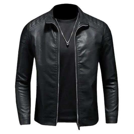 Motorcycle Leather Jacket Men - MANDOTOS
