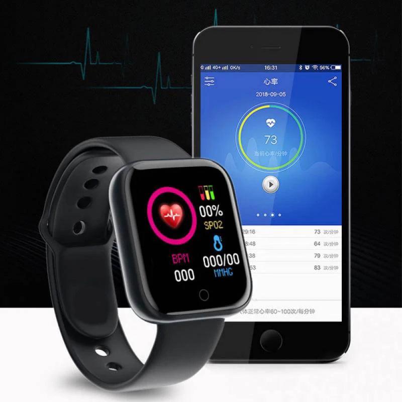 Multifunctional Smart Watch Men Women Bluetooth Connected Phone Music Fitness Sports Bracelet Sleep Monitor Y68 Smartwatch D20 - MANDOTOS